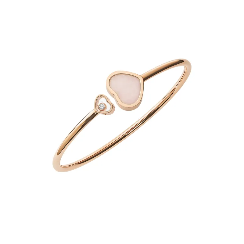Bracelet Chopard Happy Hearts en Or Rose Diamant et Opale - CHOPARD