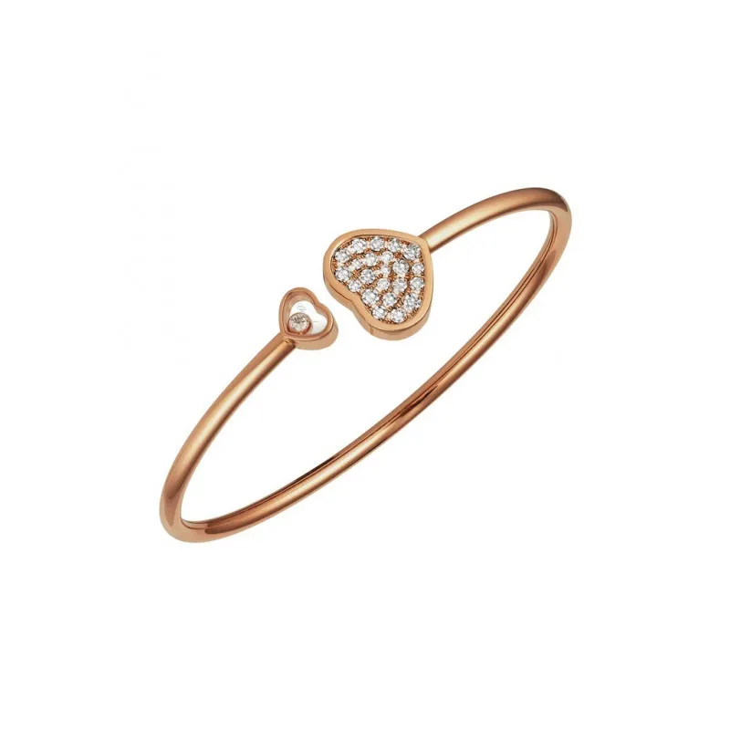 Bracelet Chopard Happy Hearts en Or Rose et Diamants - CHOPARD