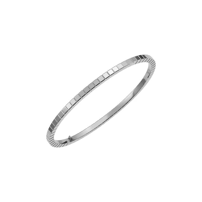 Bracelet Jonc Chopard Luxe Ice Cube, Or Blanc - CHOPARD