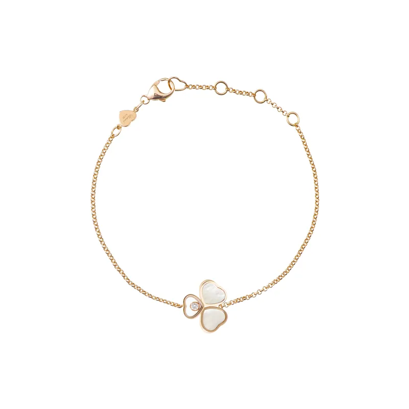 Bracelet Chopard Happy Hearts en Or Rose et Diamants - CHOPARD