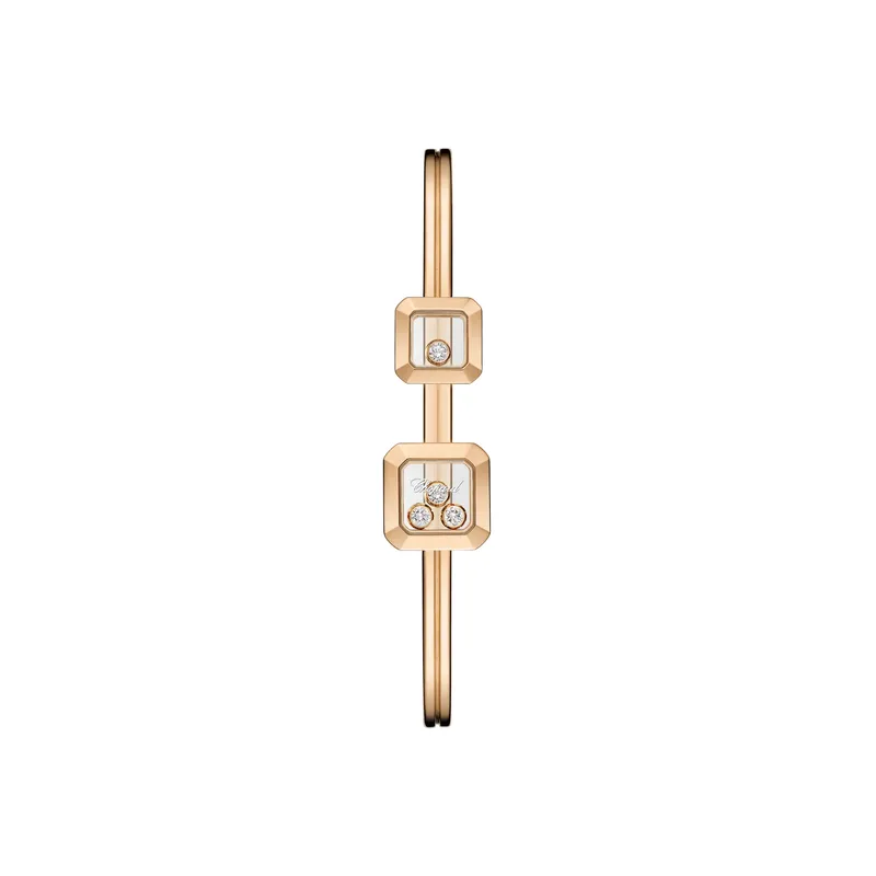 Bracelet Jonc Chopard Happy Diamonds Icons, or rose, diamants - CHOPARD