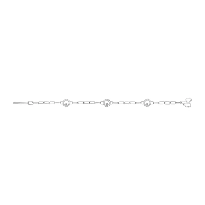 Bracelet Chopard Happy Diamonds en or blanc et diamants - CHOPARD