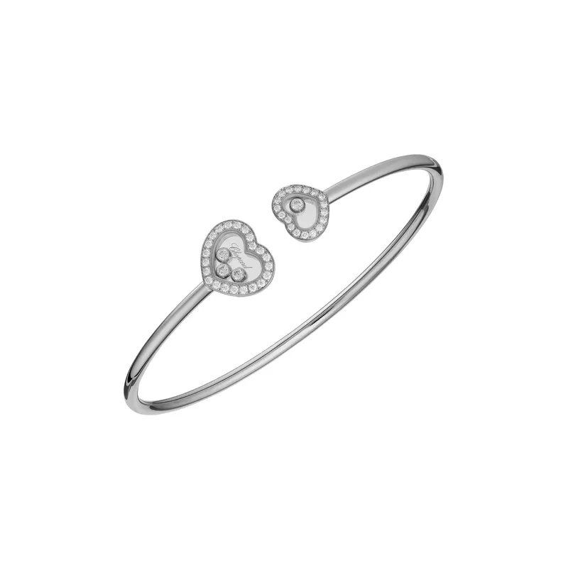 Bracelet Chopard Happy Diamonds en Or Blanc et Diamants - CHOPARD