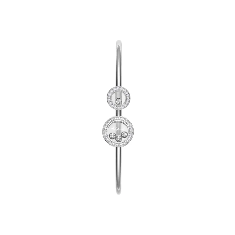 Bracelet Chopard Happy Diamonds en Or Blanc et Diamants - CHOPARD