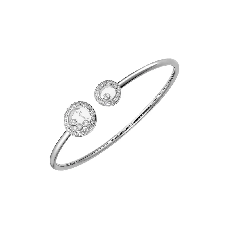 Bracelet Chopard Happy Diamonds en Or Blanc et Diamants - CHOPARD