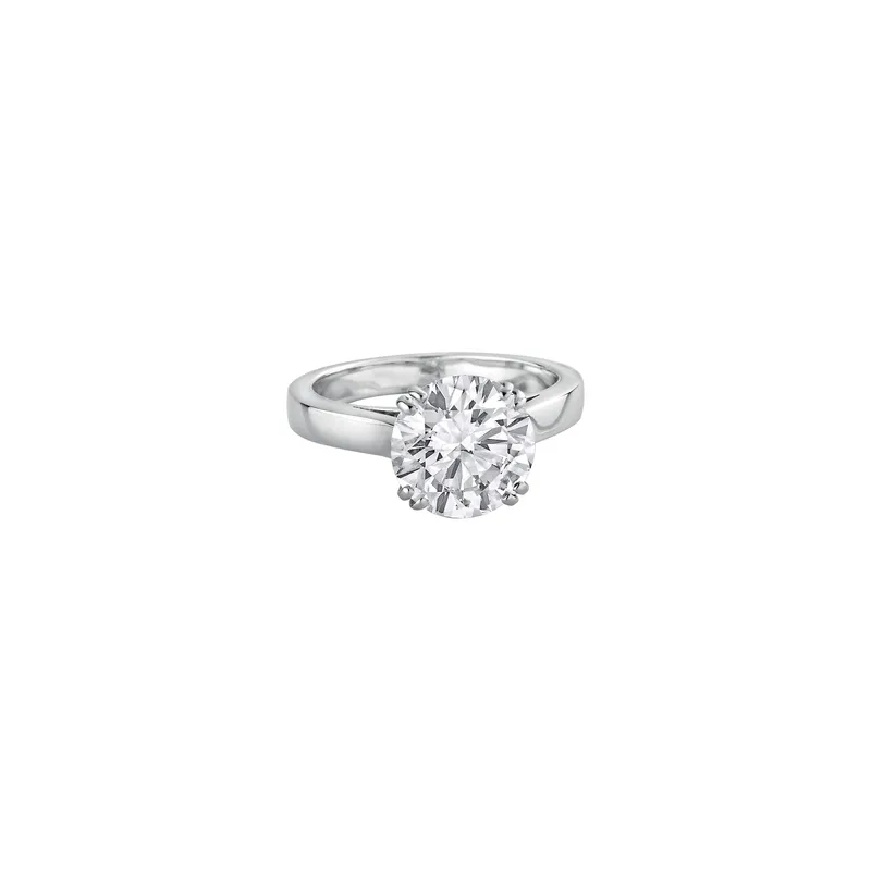 Bague Solitaire en or blanc palladié et diamant blanc - Certificat GIA - CREATIONS JULIAN
