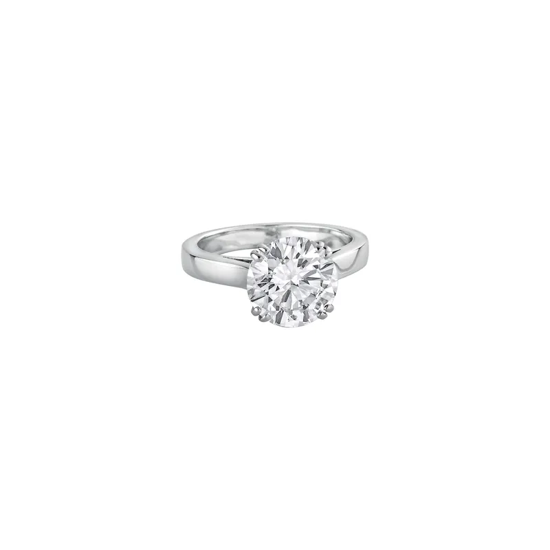 Bague Solitaire en or blanc palladié et diamant blanc - CREATIONS JULIAN