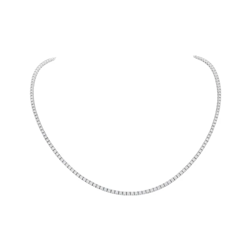 Collier en or blanc et diamants blancs, taille 42 - CREATIONS JULIAN