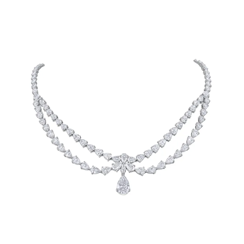 Collier CLAUDINE en diamants taille Poire - CREATIONS JULIAN
