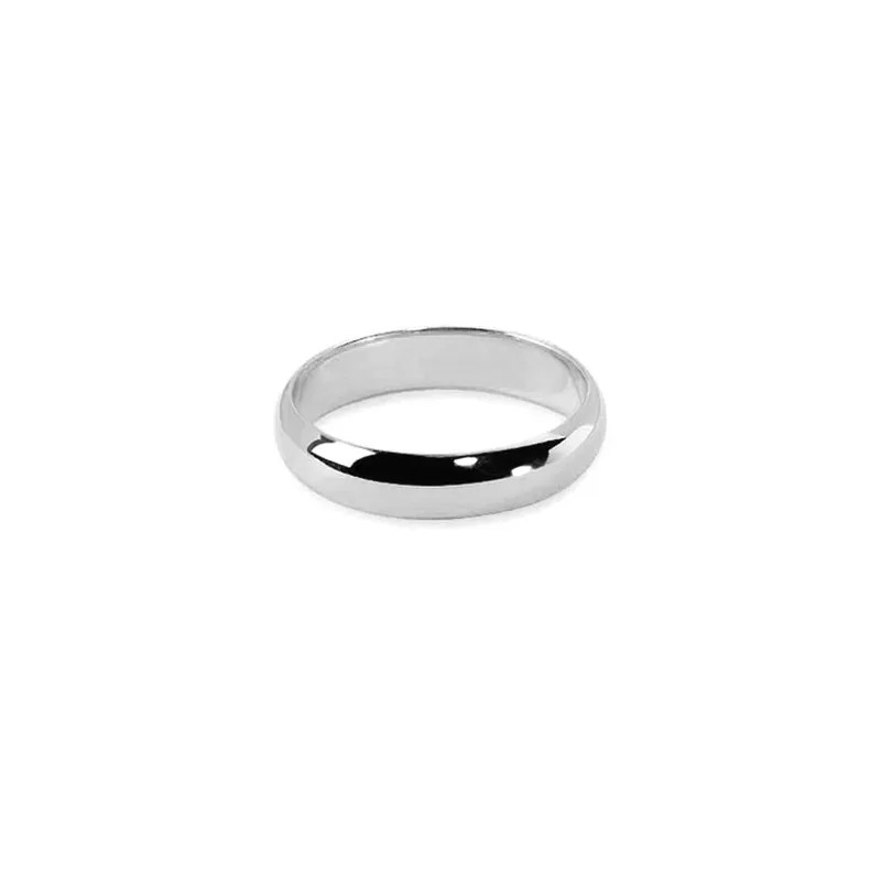 Alliance Demi-Jonc Or Blanc - CREATIONS JULIAN