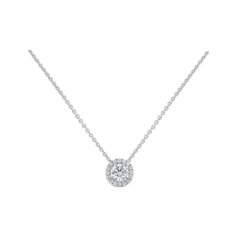 Pendentif en or blanc, diamant blanc et diamants blancs - CREATIONS JULIAN
