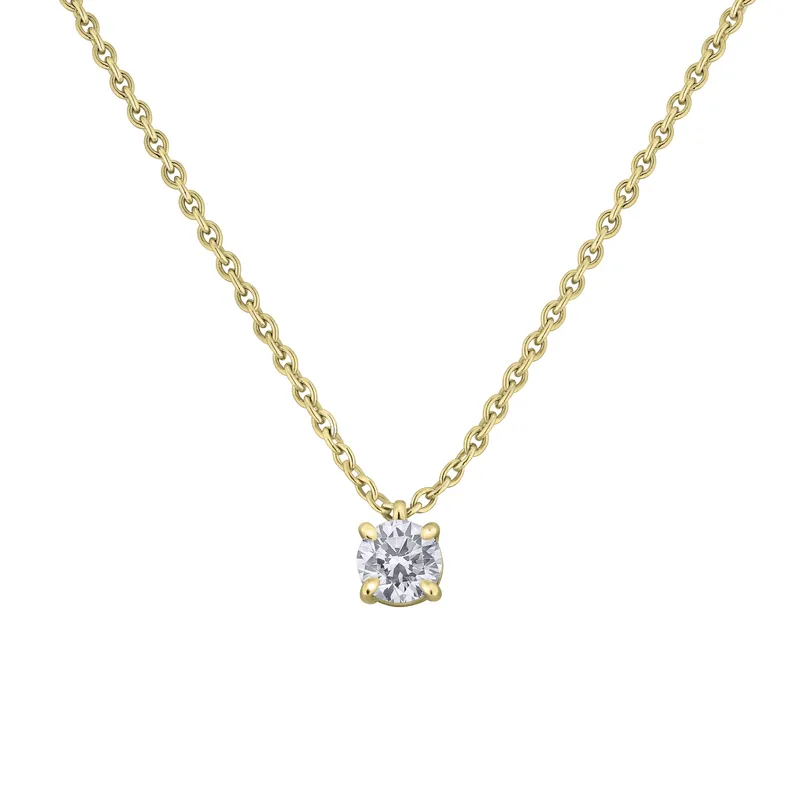 Pendentif en or jaune et diamant blanc - Certificat GIA - CREATIONS JULIAN