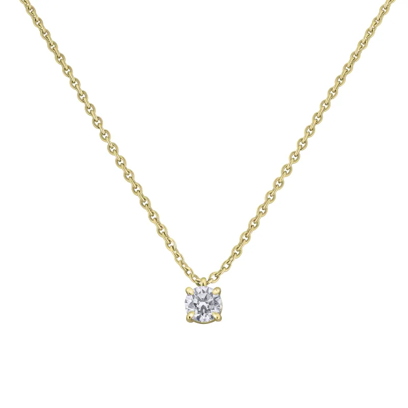 Pendentif Brillant serti 4 griffes - CREATIONS JULIAN