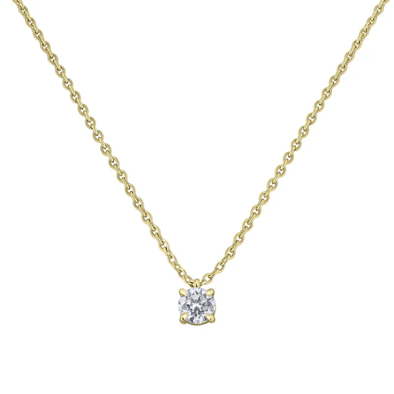 Pendentif en or jaune et diamant blanc - Certificat GIA - CREATIONS JULIAN