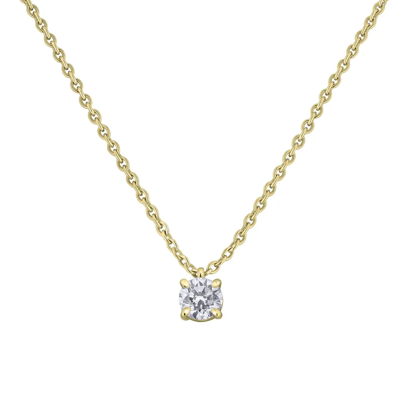 Pendentif en or jaune et diamant blanc - Certificat GIA - CREATIONS JULIAN