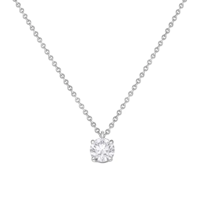 Pendentif en or blanc et diamant blanc - Certificat GIA - CREATIONS JULIAN