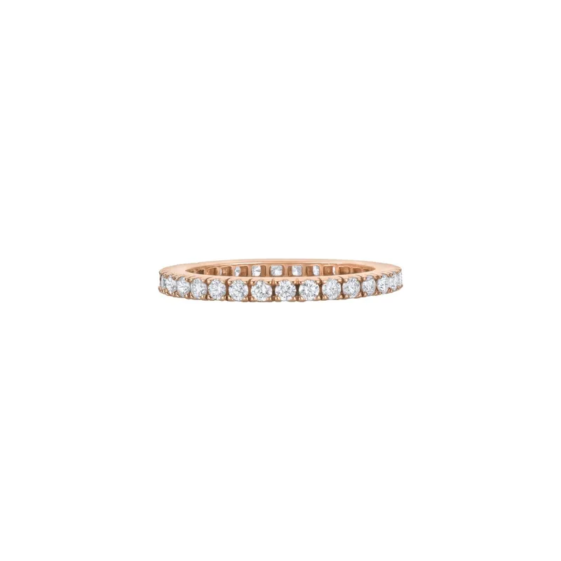 Alliance en or rose et diamants blancs - CREATIONS JULIAN