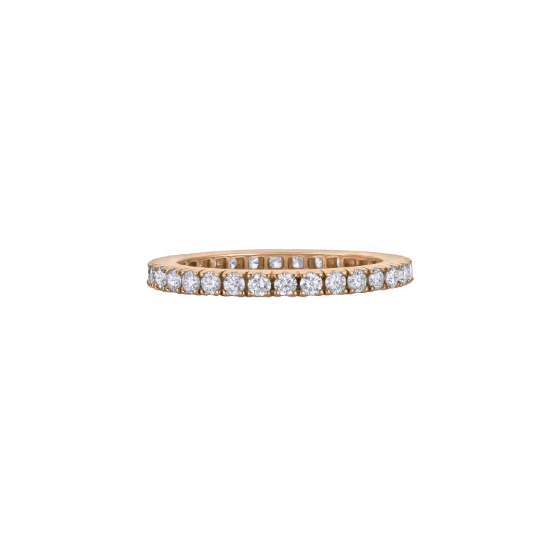 Alliance en or rose et diamants blancs - CREATIONS JULIAN