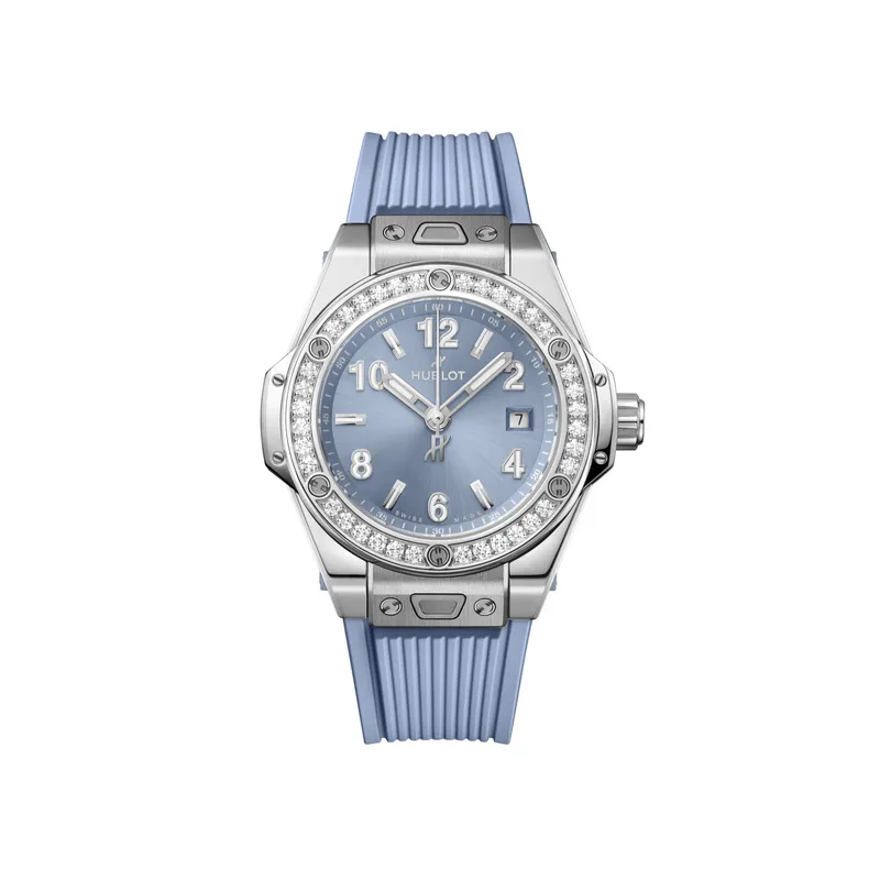 Montre Hublot Big Bang One Click Steel Coal Blue Diamonds - HUBLOT