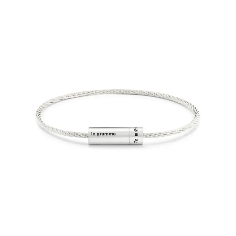 Bracelet le gramme Câble en argent poli, 7 grammes - LE GRAMME