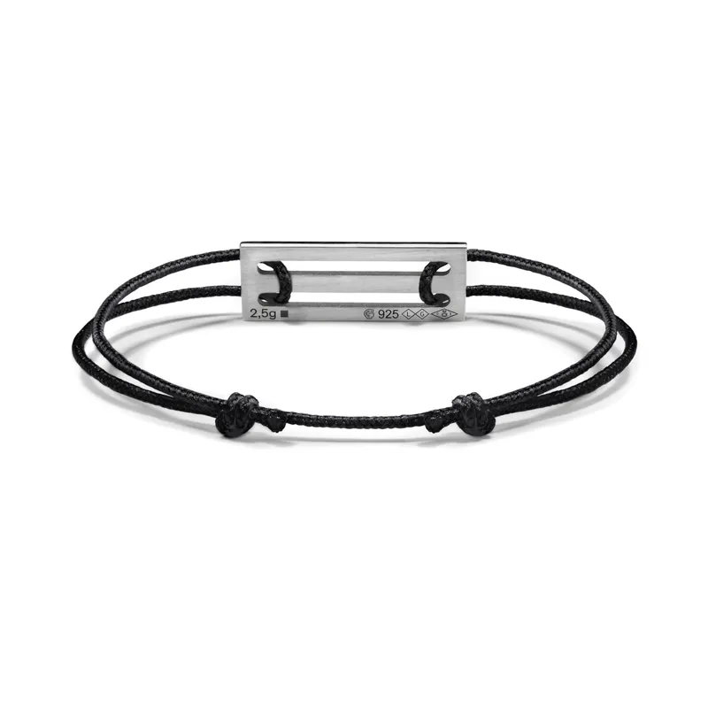 Bracelet cordon Le Gramme laqué bleu le 2,5g - LE GRAMME