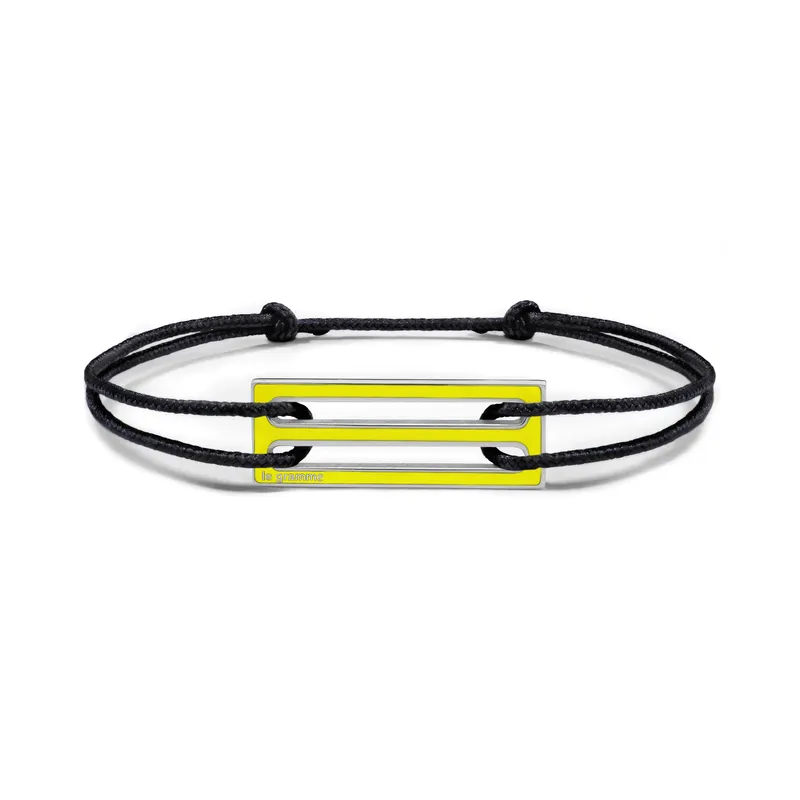 Bracelet cordon Le Gramme laqué jaune le 2,5g - LE GRAMME