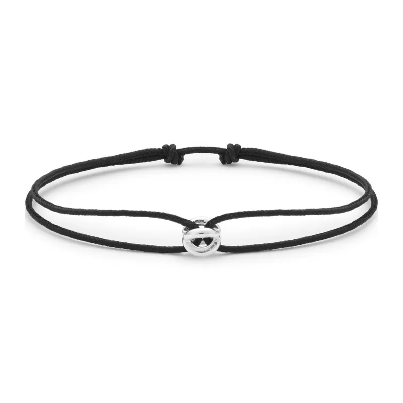 Bracelet CORDON Entrelacs noir le 1g - LE GRAMME
