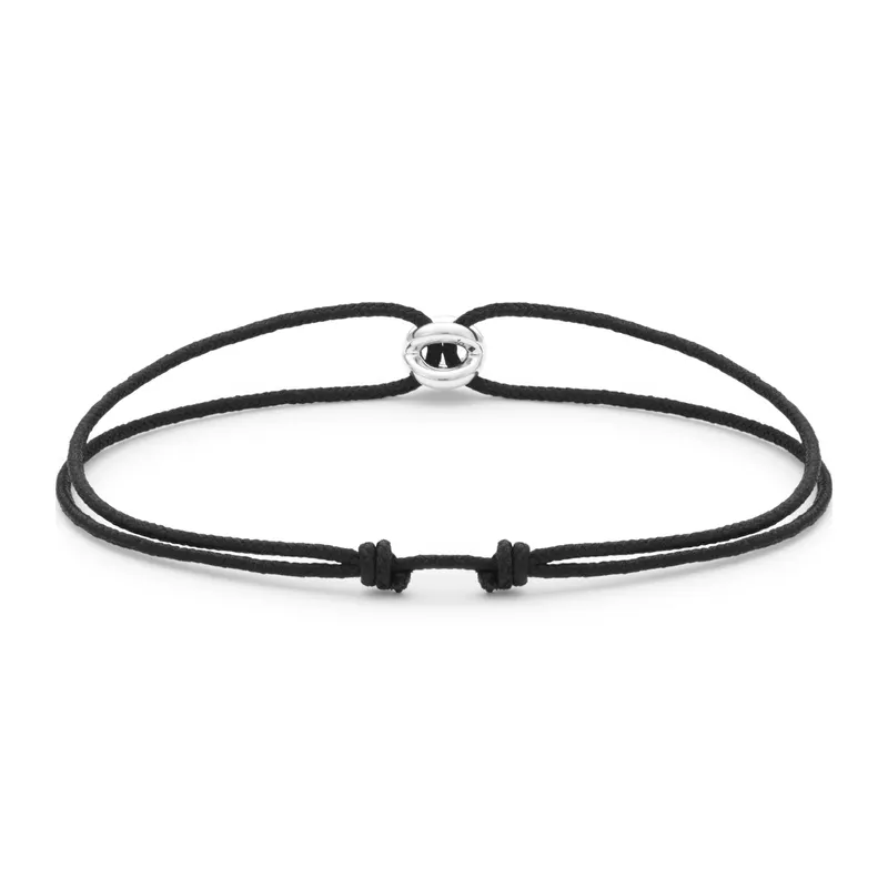 Bracelet CORDON Entrelacs noir le 1g - LE GRAMME