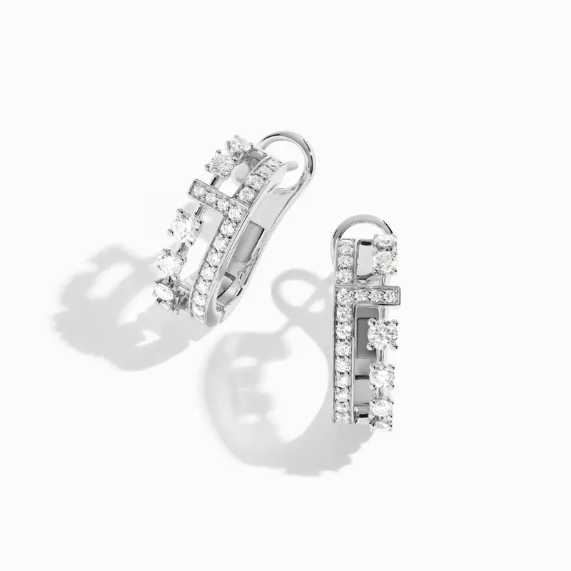 Boucles d'oreilles Marli New York Avenues en Or blanc avec diamants - MARLI NEW YORK