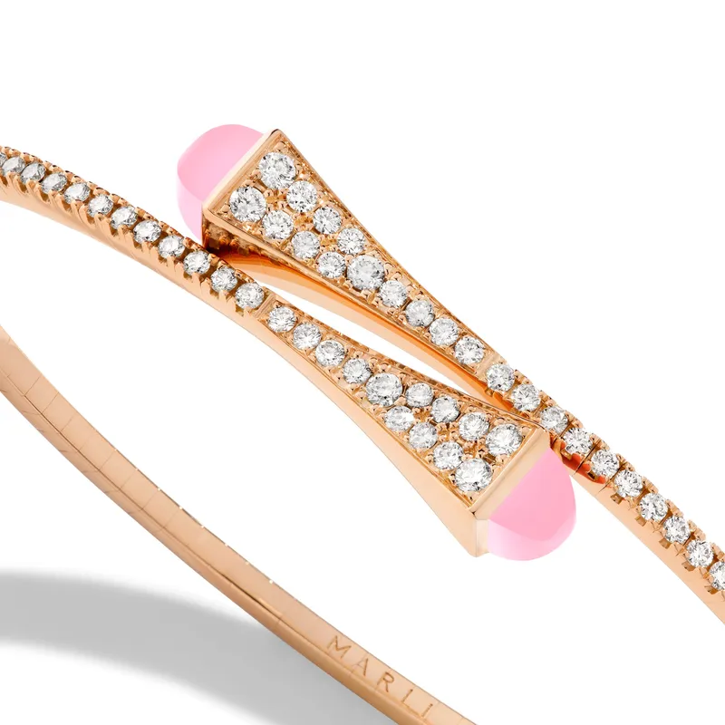 Bracelet Marli New York Cleo en Or rose avec Quartz Rose - MARLI NEW YORK