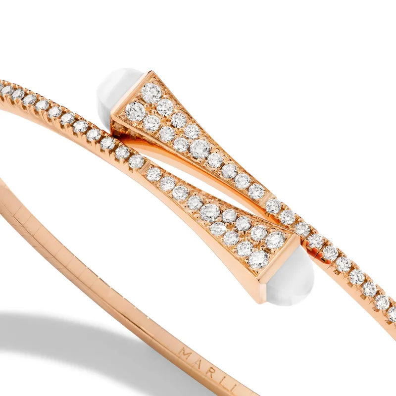 Bracelet Marli New York Cleo en Or rose avec Agate blanche - MARLI NEW YORK