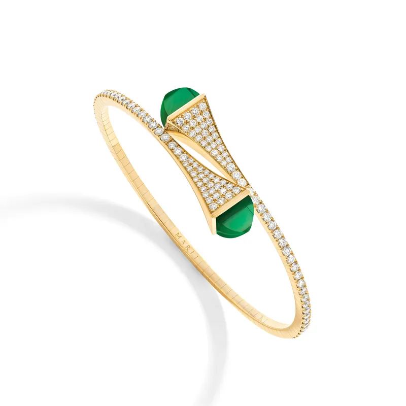 Bracelet Marli New York Cleo en Or jaune avec Agate Verte - MARLI NEW YORK