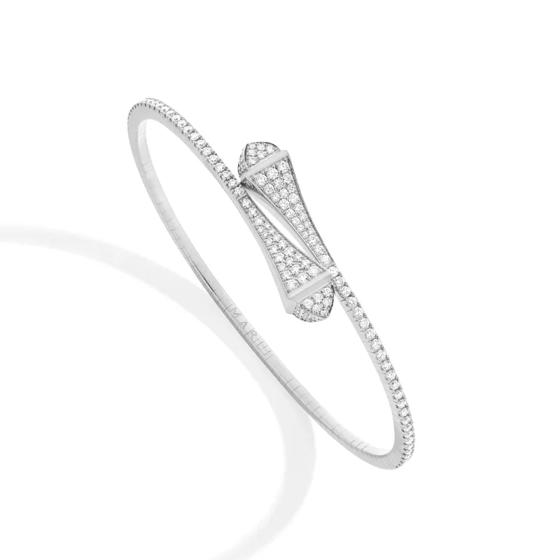 Bracelet Marli New York Cleo Midi en Or blanc avec Diamant - MARLI NEW YORK