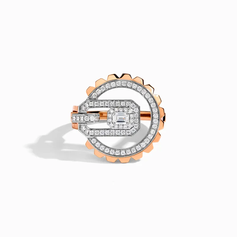 Bague Marli New York Empire en Or bicolore blanc et rose avec diamants - MARLI NEW YORK