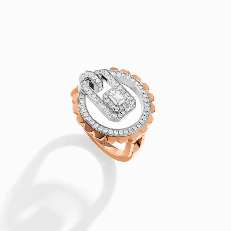 Bague Marli New York Empire en Or bicolore blanc et rose avec diamants - MARLI NEW YORK