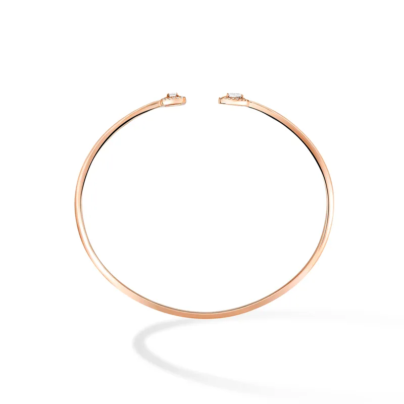Bracelet Messika Jonc Diamant en Or Rose My Twin Toi &amp; Moi - Taille M - MESSIKA