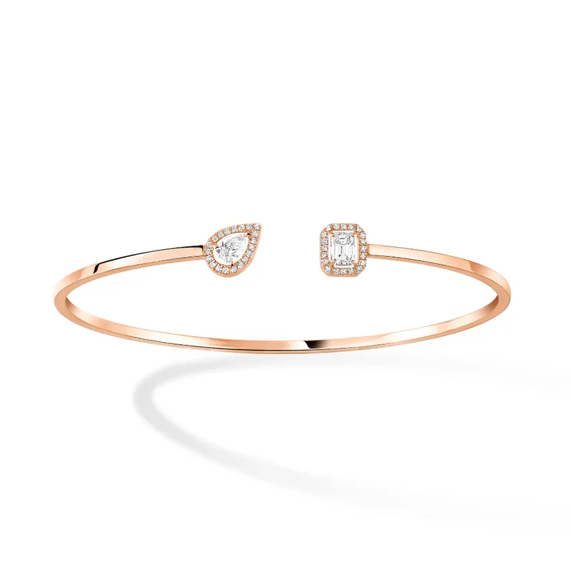 Bracelet Messika Jonc Diamant en Or Rose My Twin Toi &amp; Moi - Taille M - MESSIKA
