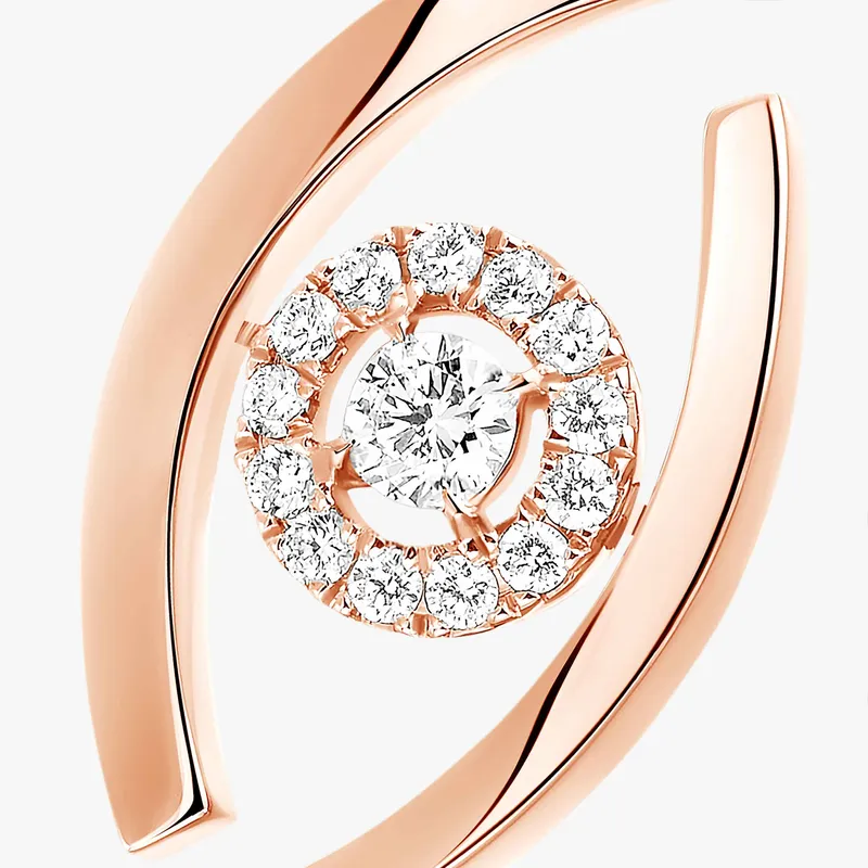 Bague Messika Lucky Eye en Or Rose et diamants - MESSIKA