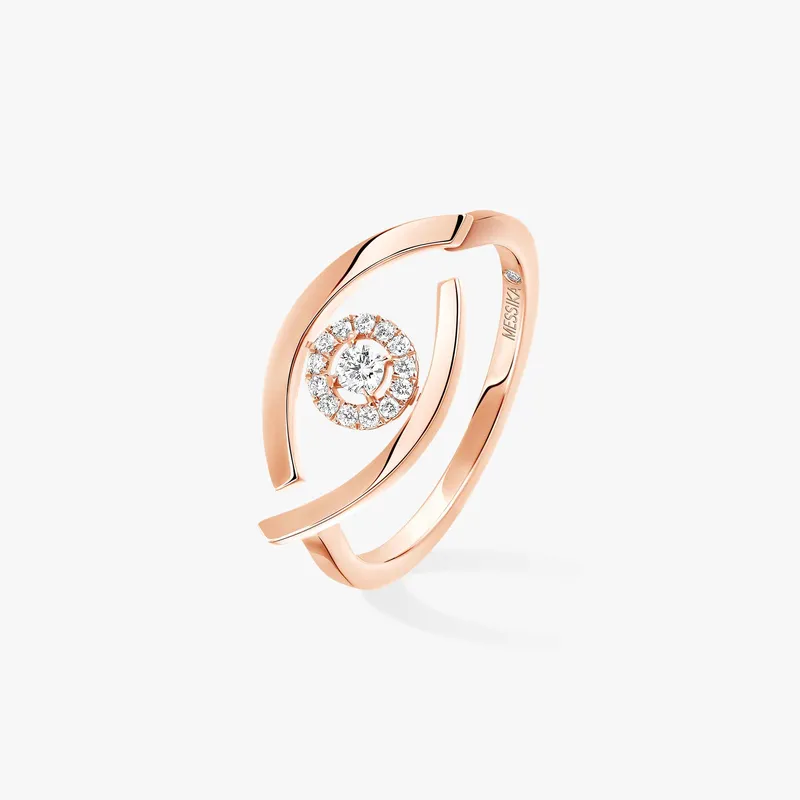 Bague Messika Lucky Eye en Or Rose et diamants - MESSIKA