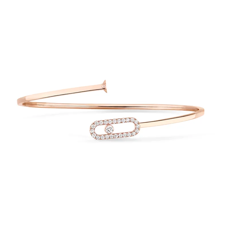 Bracelet Messika Jonc Diamant en Or Rose Move Uno S - MESSIKA