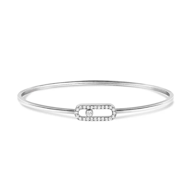 Bracelet Messika Jonc Diamant en Or Blanc Move Uno - MESSIKA