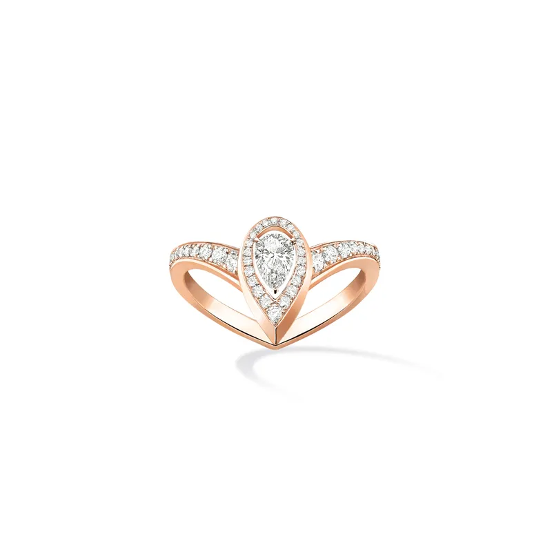 Bague Messika Fiery, or rose et diamants 0,10ct - MESSIKA