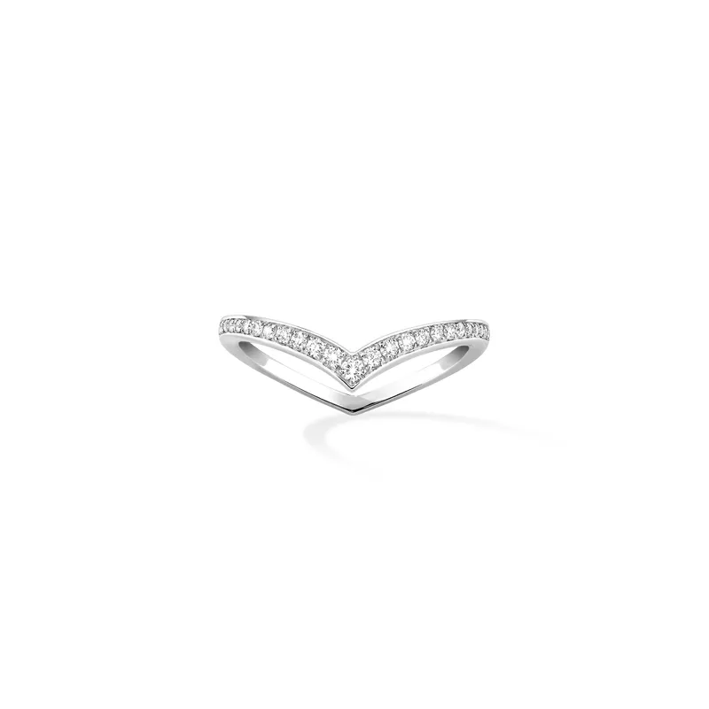 Bague Messika Alliance Fiery, or blanc, pavée diamants - MESSIKA