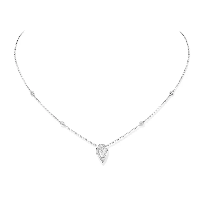 Collier Messika Fiery 0.10ct, or blanc et diamants - MESSIKA