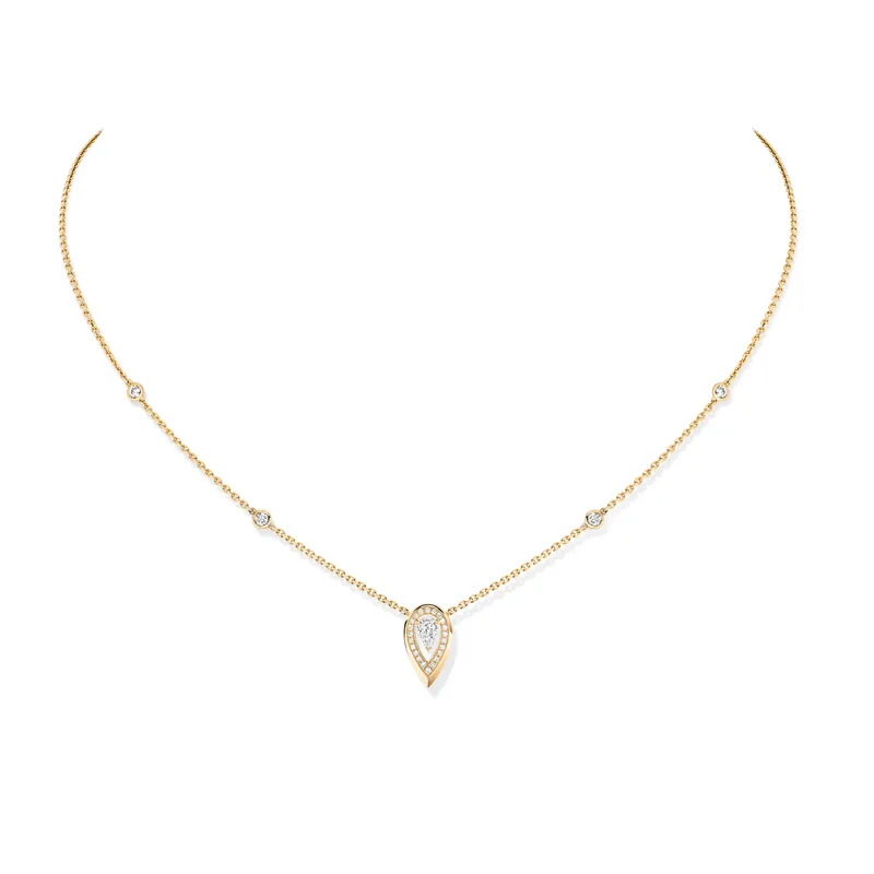 Collier Messika Fiery 0.10ct, or jaune et diamants - MESSIKA