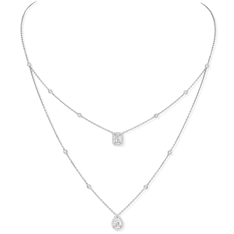 Collier 2 Rangs Messika My Twin en Or Blanc et Diamants - MESSIKA