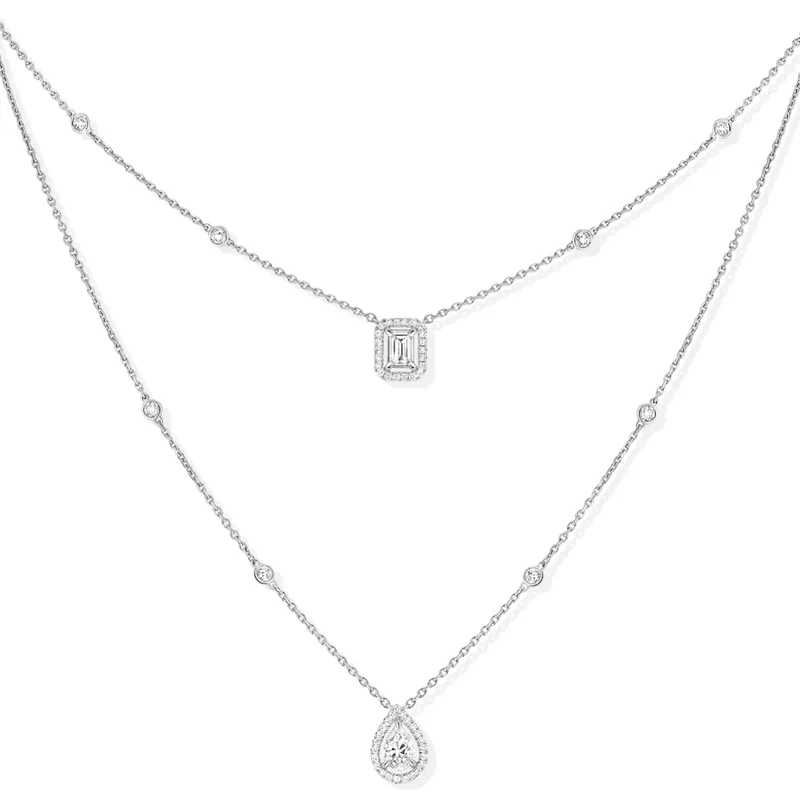 Collier 2 Rangs Messika My Twin en Or Blanc et Diamants - MESSIKA