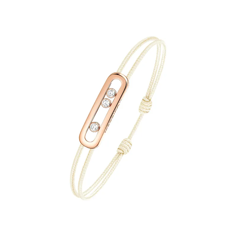 Bracelet Cordon Messika Care(s) Diamant Crème en Or Rose - MESSIKA