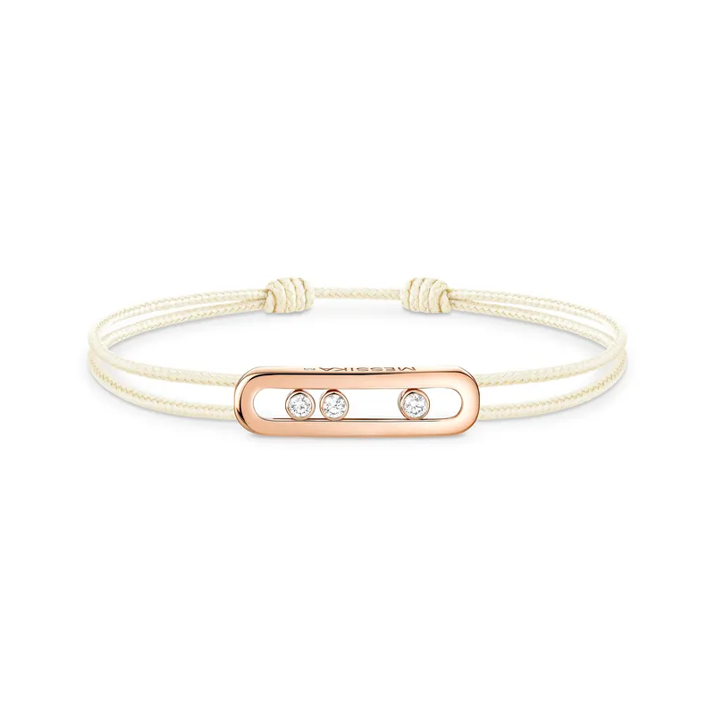 Bracelet Cordon Messika Care(s) Diamant Crème en Or Rose - MESSIKA