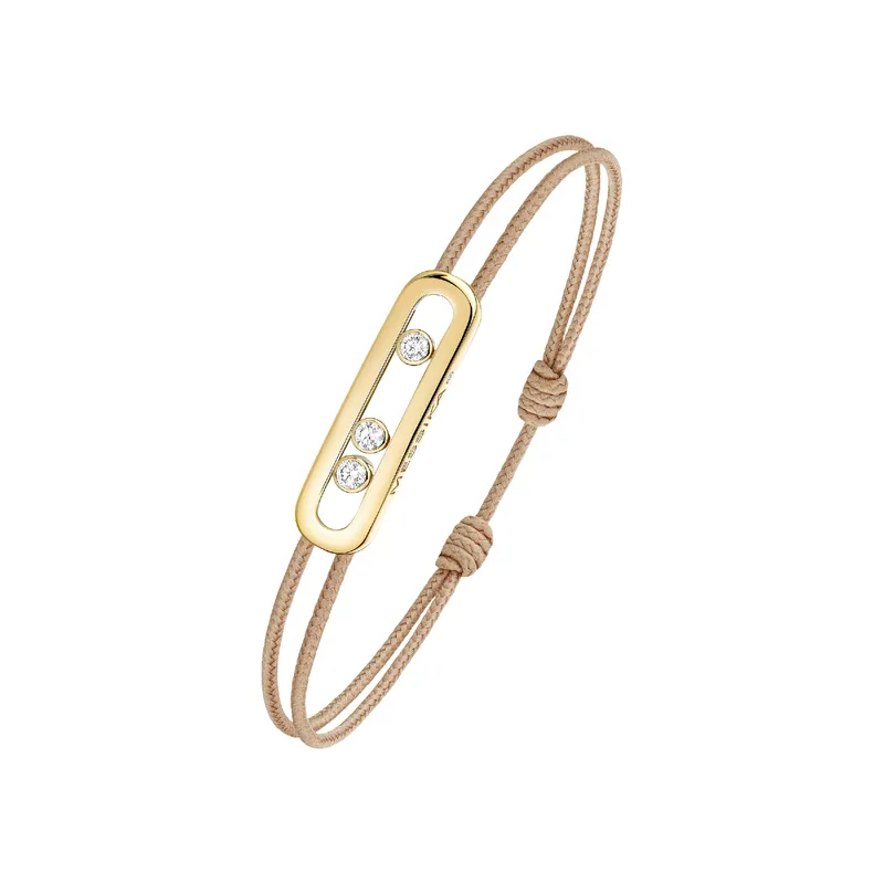 Bracelet Cordon Messika Care(s) Diamant Beige en Or Jaune - MESSIKA